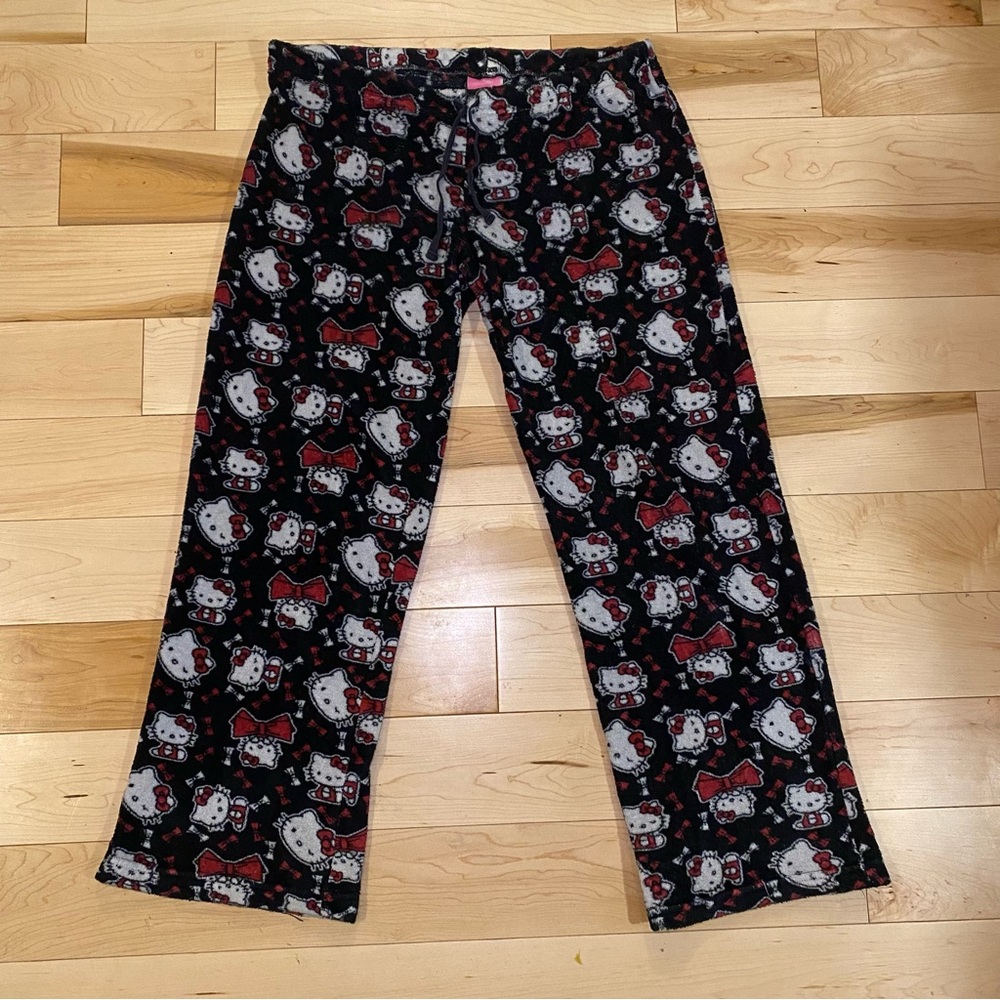 Hello Kitty Fleece Pajama Pants Y2K Kawaii